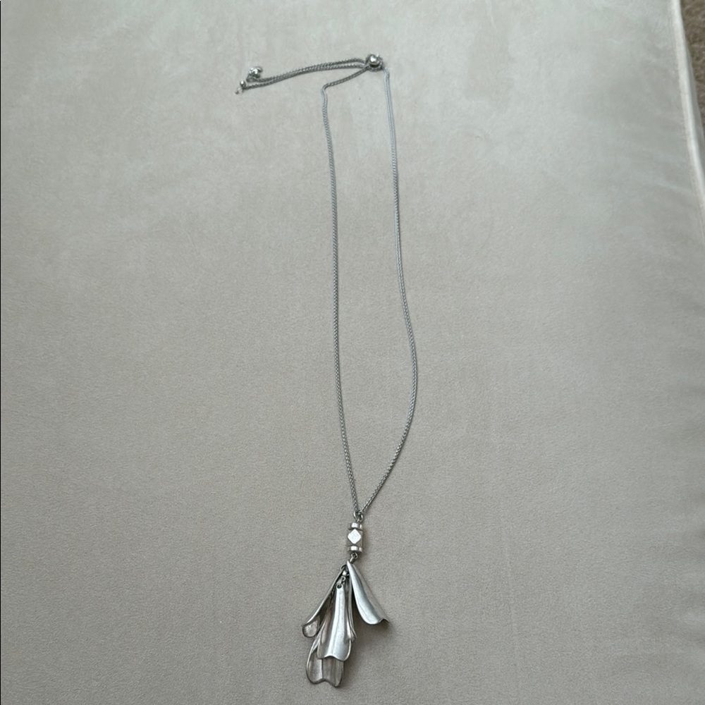 Lucky Brand Silver Ballet Charm Necklace